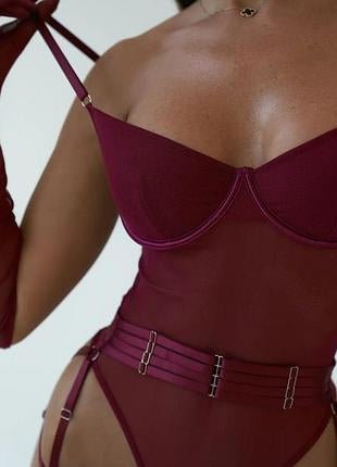 CRIMSON SET ( ELDİVEN+ BACAK BANDI DAHİL) - Scarlet Secret