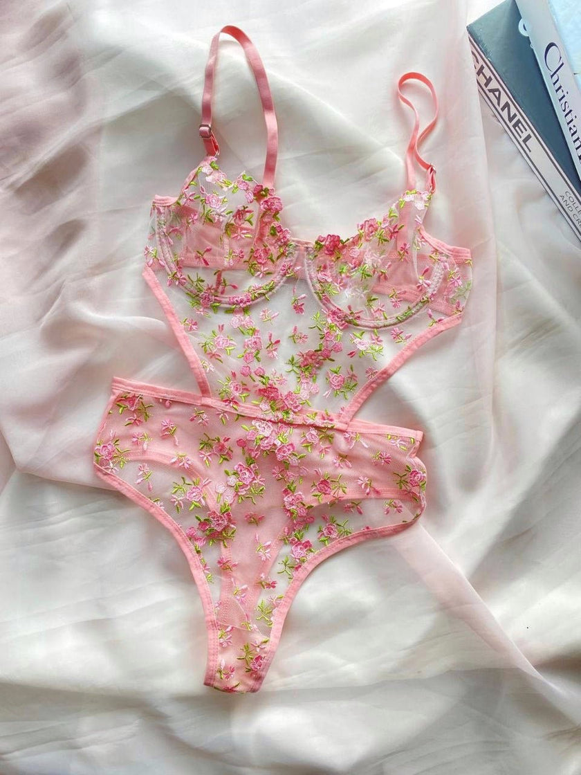 FLORAL REVERİE BODYSUİT - Scarlet Secret