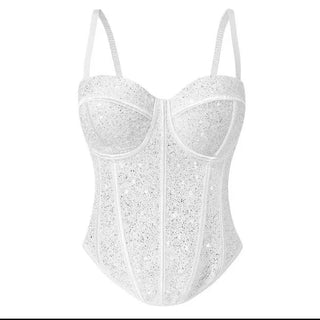 IVORY CRYSTAL MUSE BUSTIER - Scarlet Secret