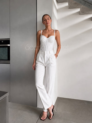 IVORY CRYSTAL MUSE BUSTIER - Scarlet Secret