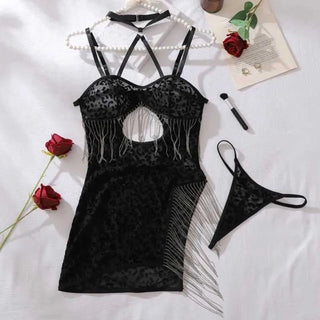 NOIR SAVAGE LUXE DRESS - Scarlet Secret