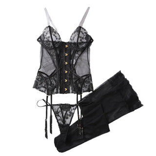 RAVENELLE CORSET SET (ÇORAP DAHİL) - Scarlet Secret