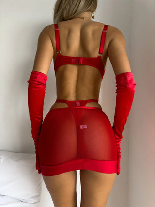 RED VALERIA LACE SET - Scarlet Secret