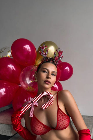 RED VEIL JARTIYER SET - Scarlet Secret