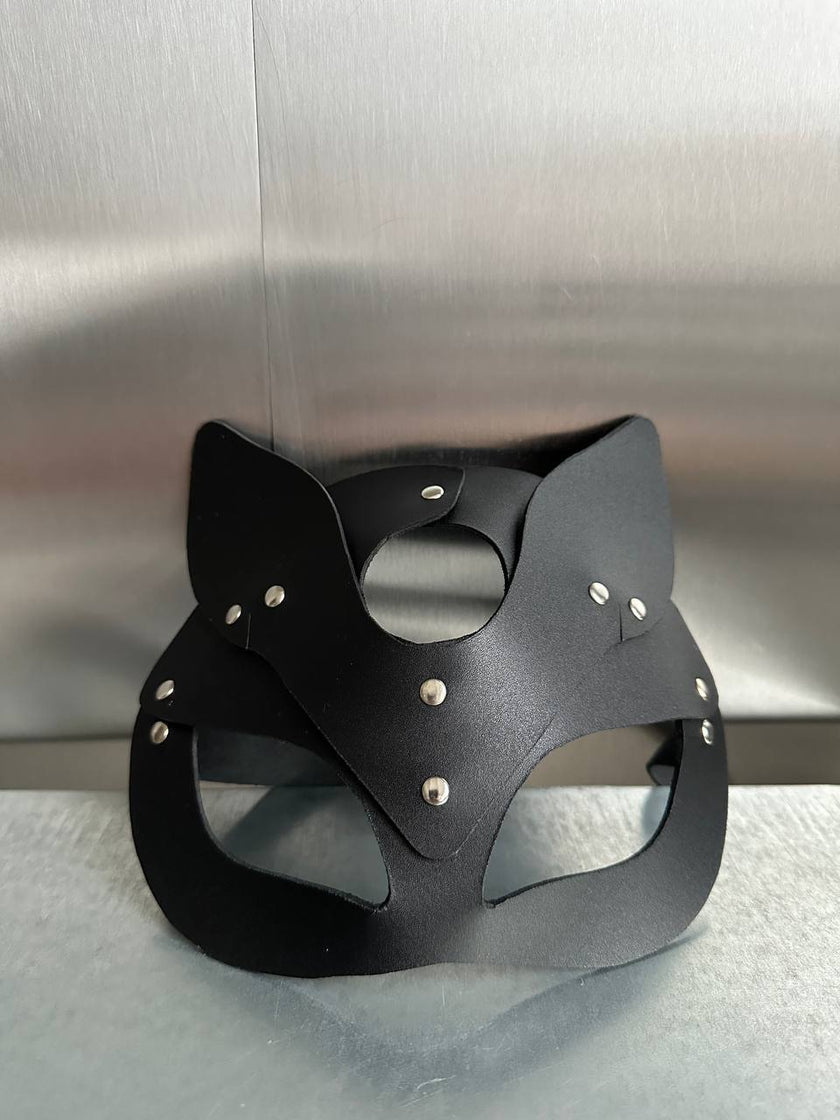 SİYAH DERİ KEDİ MASKESİ - Scarlet Secret