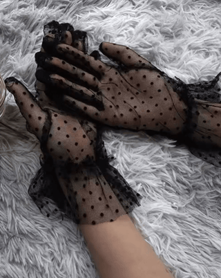 SİYAH PUANTİYELİ ELDİVEN - Scarlet Secret