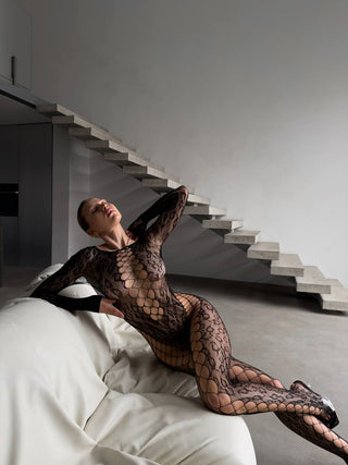 WILD LACE PANTHER BODYSTOCKING - Scarlet Secret