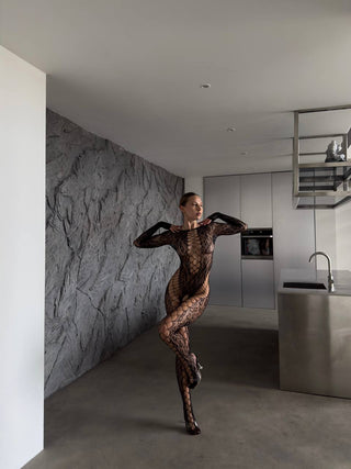 WILD LACE PANTHER BODYSTOCKING - Scarlet Secret