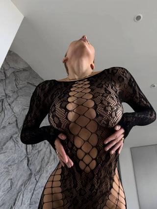 WILD LACE PANTHER BODYSTOCKING - Scarlet Secret